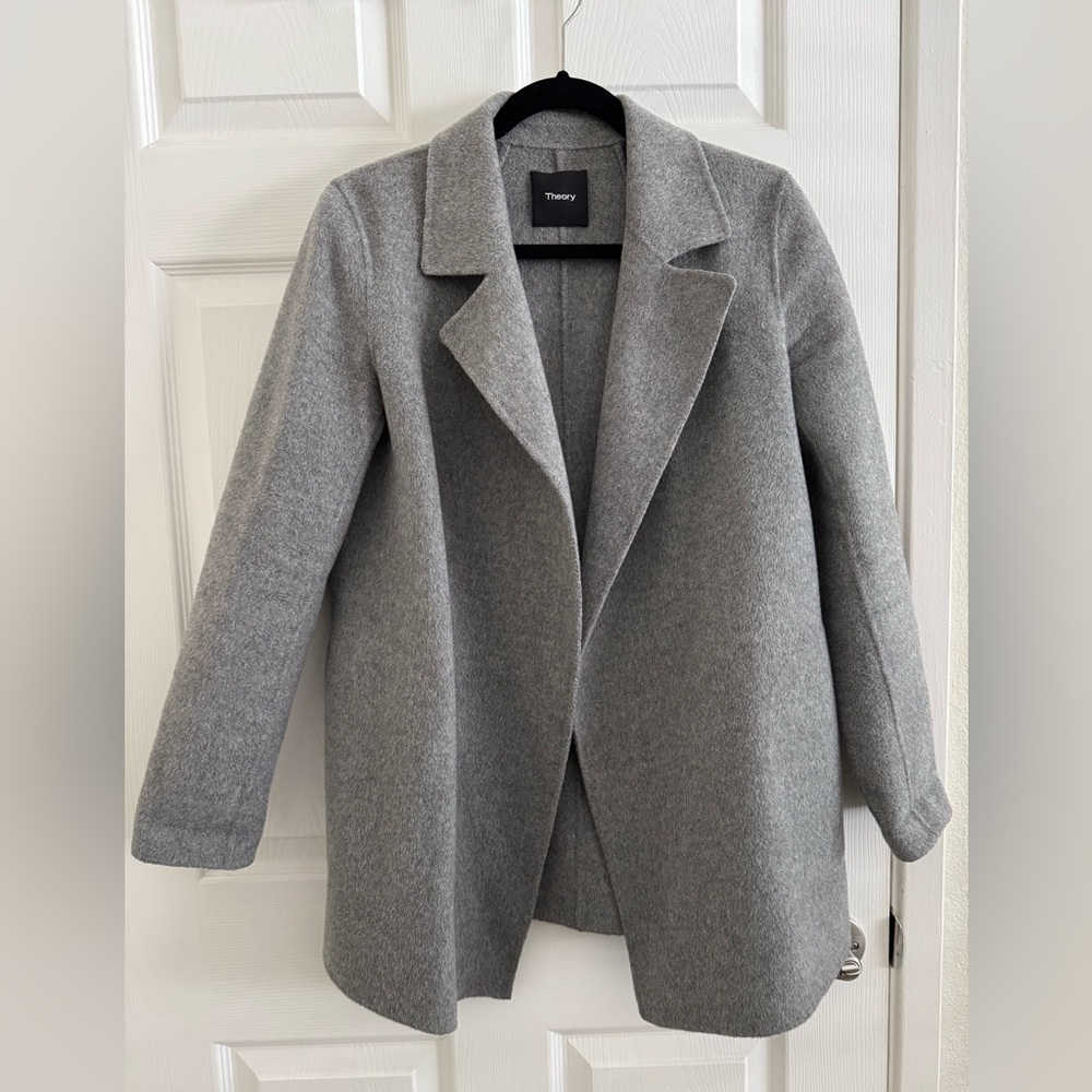 Theory Women's Classic Gray Pea Coat